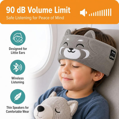 😴😴Kids Wireless Headphones, Fleece Headband for Children and Toddlers