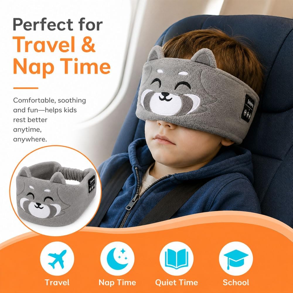😴😴Kids Wireless Headphones, Fleece Headband for Children and Toddlers