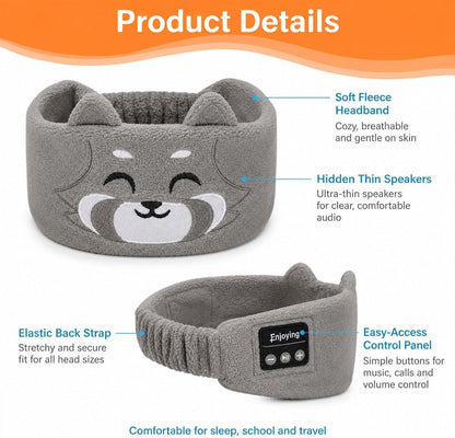 😴😴Kids Wireless Headphones, Fleece Headband for Children and Toddlers