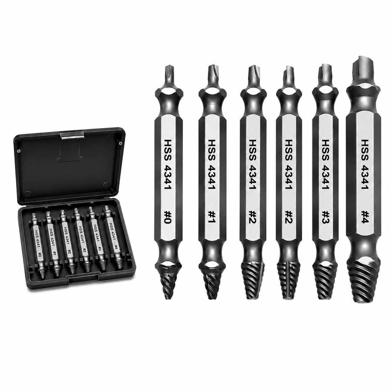 🛠️🛠️Damaged Screw Extractor Set, Easy Removal Drill Bit Tool with Storage Case