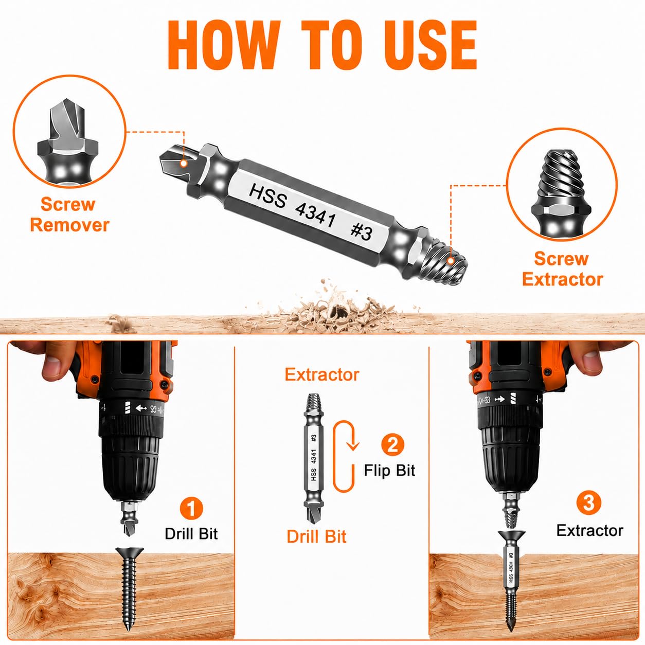 🛠️🛠️Damaged Screw Extractor Set, Easy Removal Drill Bit Tool with Storage Case