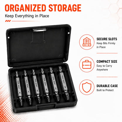 🛠️🛠️Damaged Screw Extractor Set, Easy Removal Drill Bit Tool with Storage Case