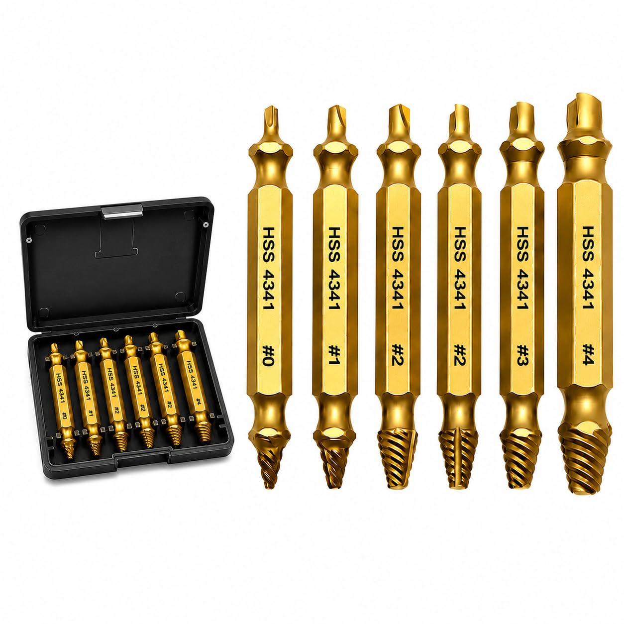 🛠️🛠️Damaged Screw Extractor Set, Easy Removal Drill Bit Tool with Storage Case