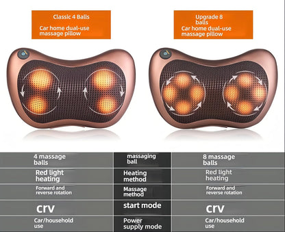 🔥🔥Shiatsu Massage Pillow with 3D Kneading, Car and Home Use