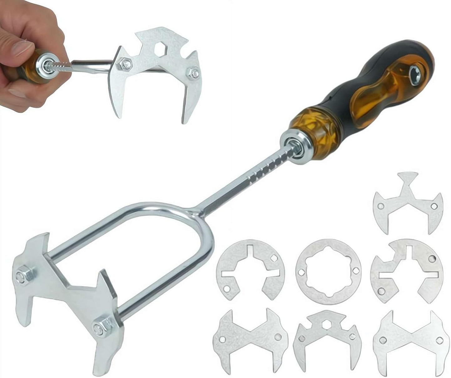🛠️🛠️21-in-1 Telescopic Multifunctional Sink & Faucet Installer Wrench
