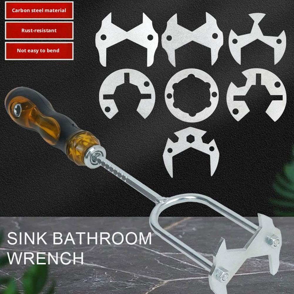 🛠️🛠️21-in-1 Telescopic Multifunctional Sink & Faucet Installer Wrench
