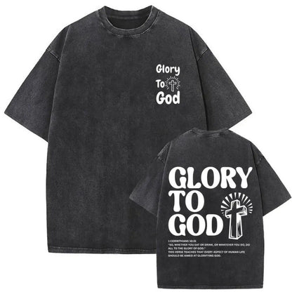 Men's Christian Shirt Featuring a Vintage Bible Print on Washed Cotton in a Relaxed fit, Suitable for Any Occasion