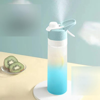 Tritan Water Bottle, Direct Drinking, Portable Mist, Matte Fabric, Spraying, Handle