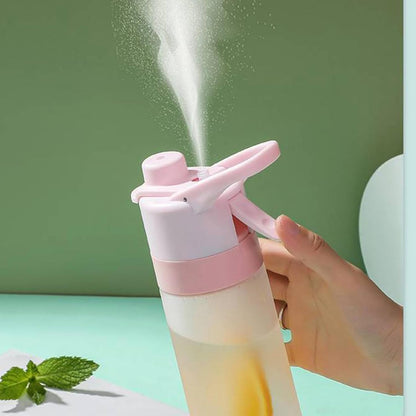 Tritan Water Bottle, Direct Drinking, Portable Mist, Matte Fabric, Spraying, Handle