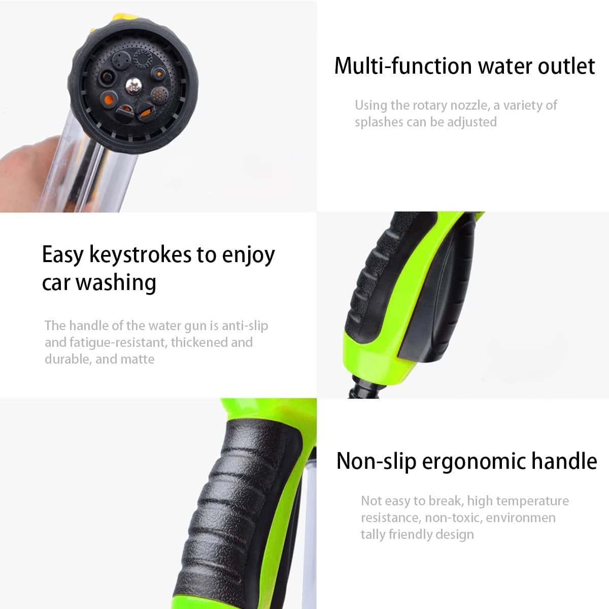 Car Wash Foam Gun for Vehicle, Plants, Lawn, Patio, Pets Showering