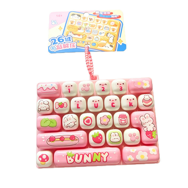 26-Key Keyboard Fidget Keychain