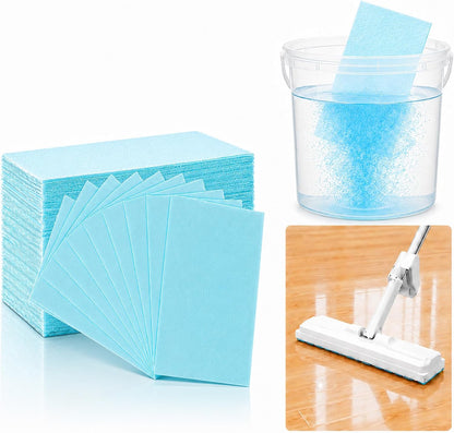 🧼🫧Multi-Surface Floor Cleaner Tablets, Deep Cleaning Floor Cleaning Solution Tablets for Hardwood, Tile, Laminate & Vinyl Floors, Blue Jasmine Scent, 30 Count
