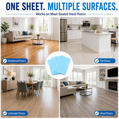 🧼🫧Multi-Surface Floor Cleaner Tablets, Deep Cleaning Floor Cleaning Solution Tablets for Hardwood, Tile, Laminate & Vinyl Floors, Blue Jasmine Scent, 30 Count