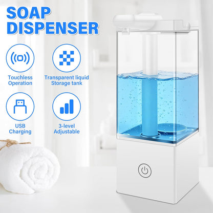 Automatic Soap Dispenser Touchless, 16.57 Oz/490 ml Hand Foam Soap Dispenser with Type-C Charging