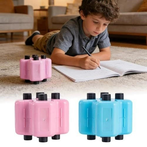 📒4-in-1 Math Roller Stamp, Roller Digital Teaching Stamps Addition, Subtraction, Multiplication & Fill-in-The-Blank Practice Tool