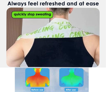 10 PCS 10''x25'' Cooling and Sweating Wipes, Cooling Body Towels, 3s Ice Sensation Wipes