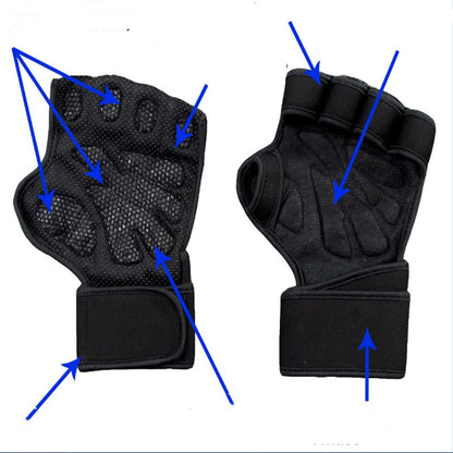 🏋🏻🧤Weight Lifting Gloves, Wrist Wraps Wrist Straps for Weightlifting, Lifting Wrist Wraps Gym Gloves