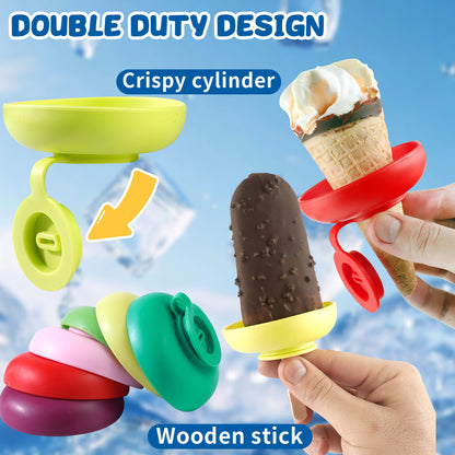 Silicone Ice Pop Holder - Drip Catcher 4 Count