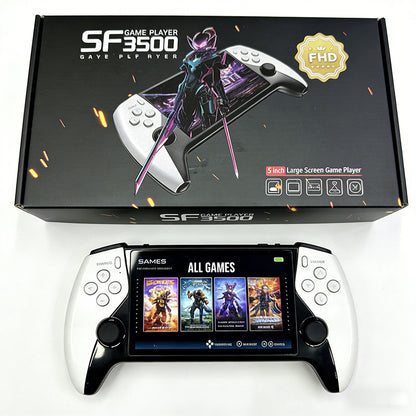🎮️🕹️Sf3500 Retro Handheld Games Console, 5-Inch IPS HD Screen, Dual Joystick, Multiple Emulators, HDMI Output