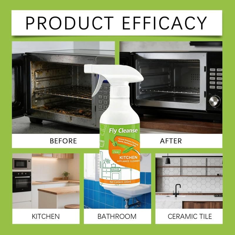 🧽🫧Electrolyzed Ion Kitchen Cleaner Spray, Natural Enzyme Formula Liquid Cleaner for Household Appliances & Easy Cleaning Solution