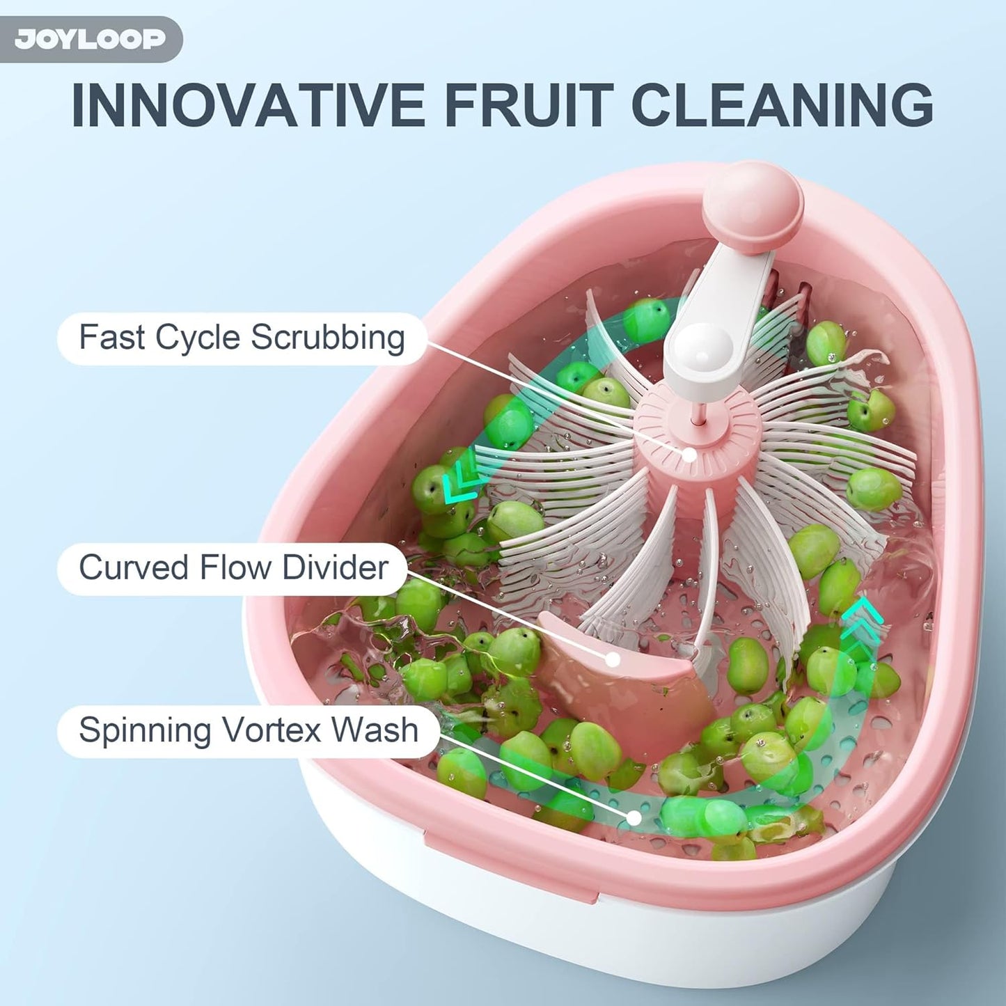 Fruit Washer and Spinner with Brush