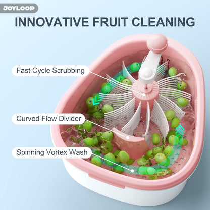 Fruit Washer and Spinner with Brush