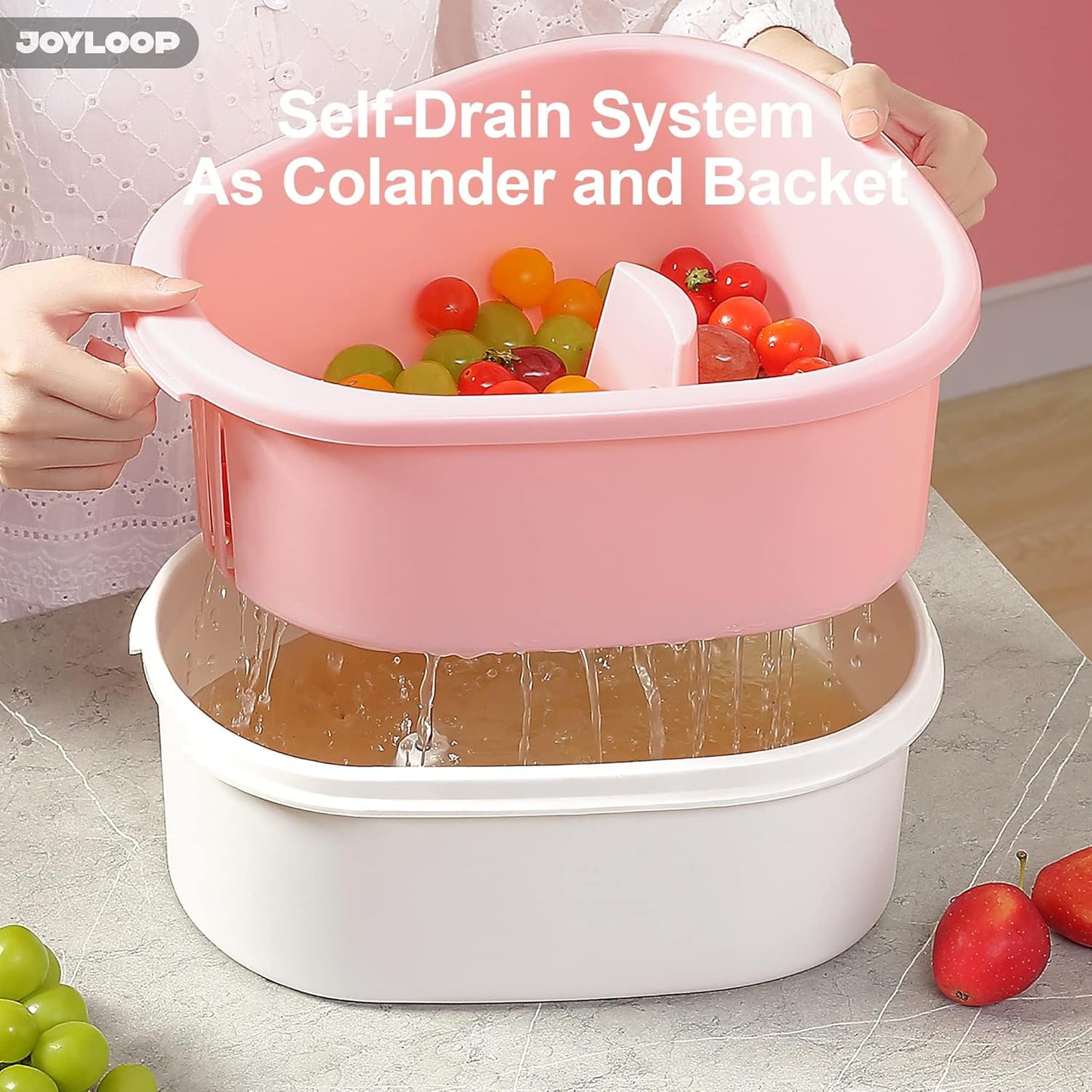 Fruit Washer and Spinner with Brush
