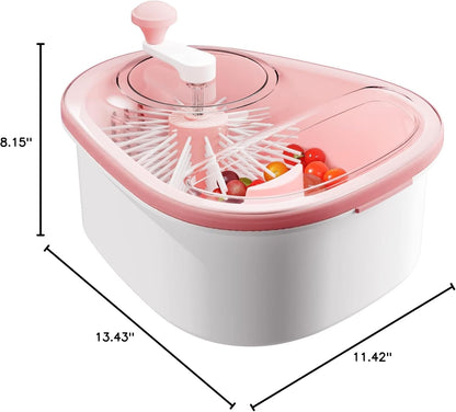 Fruit Washer and Spinner with Brush