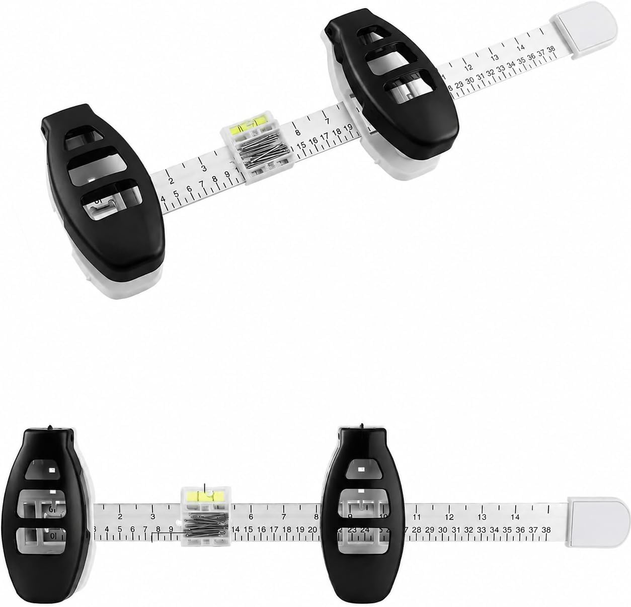 3-in-1 Picture Hanging Tool, Magnetic Nail Hanger with Level Ruler, No Hammer Wall Mount Tool