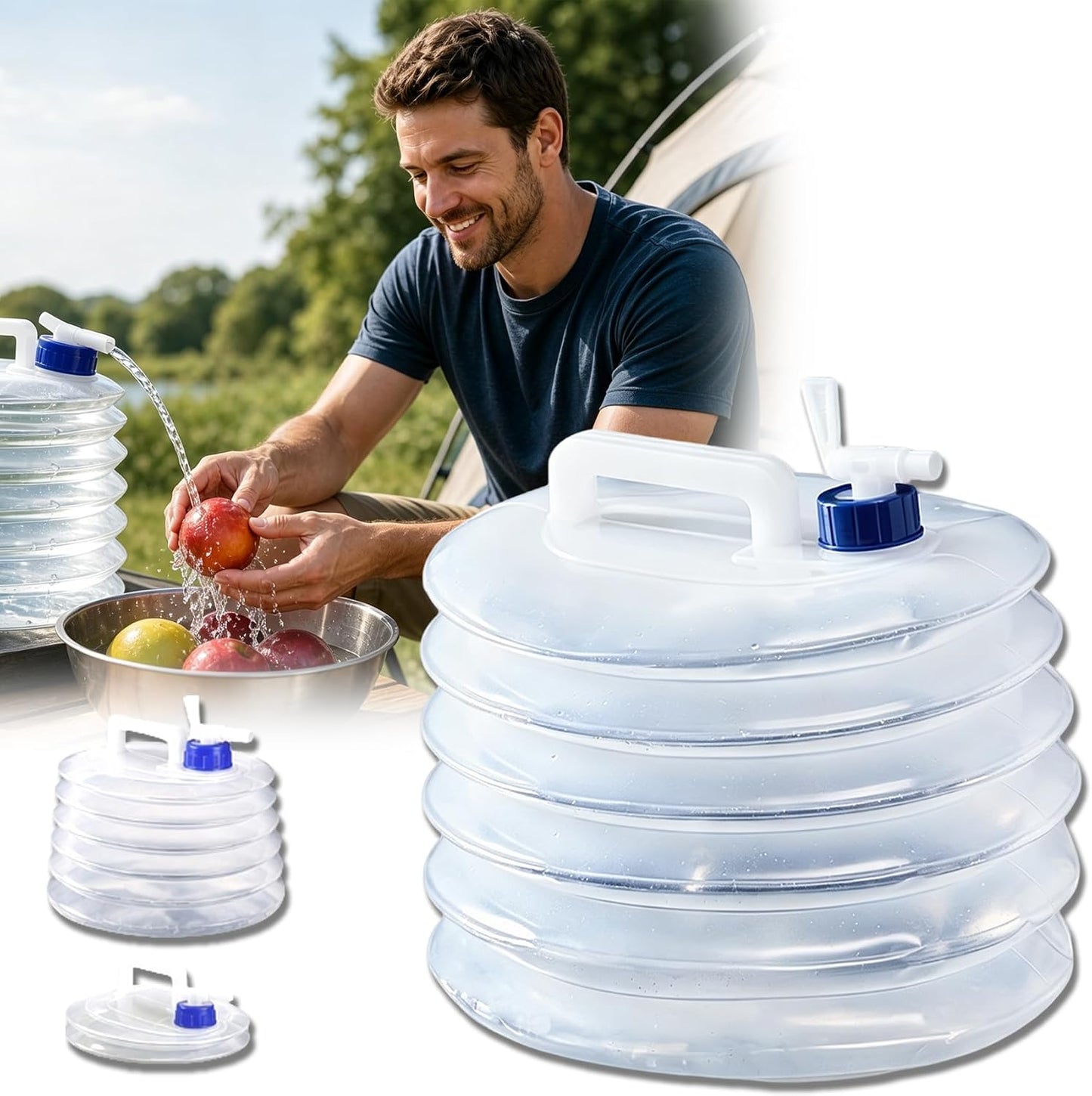 Collapsible Water Container with Spigot