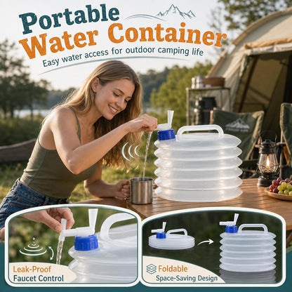 Collapsible Water Container with Spigot