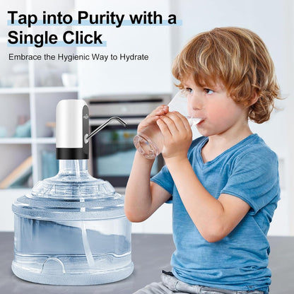 5 Gallon Water Bottle Dispenser, USB Charging Water Bottle Pump, Portable Water Dispenser Pump for Camping