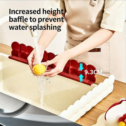 20" Silicone Sink Splash Guard with Strong Suction Cups