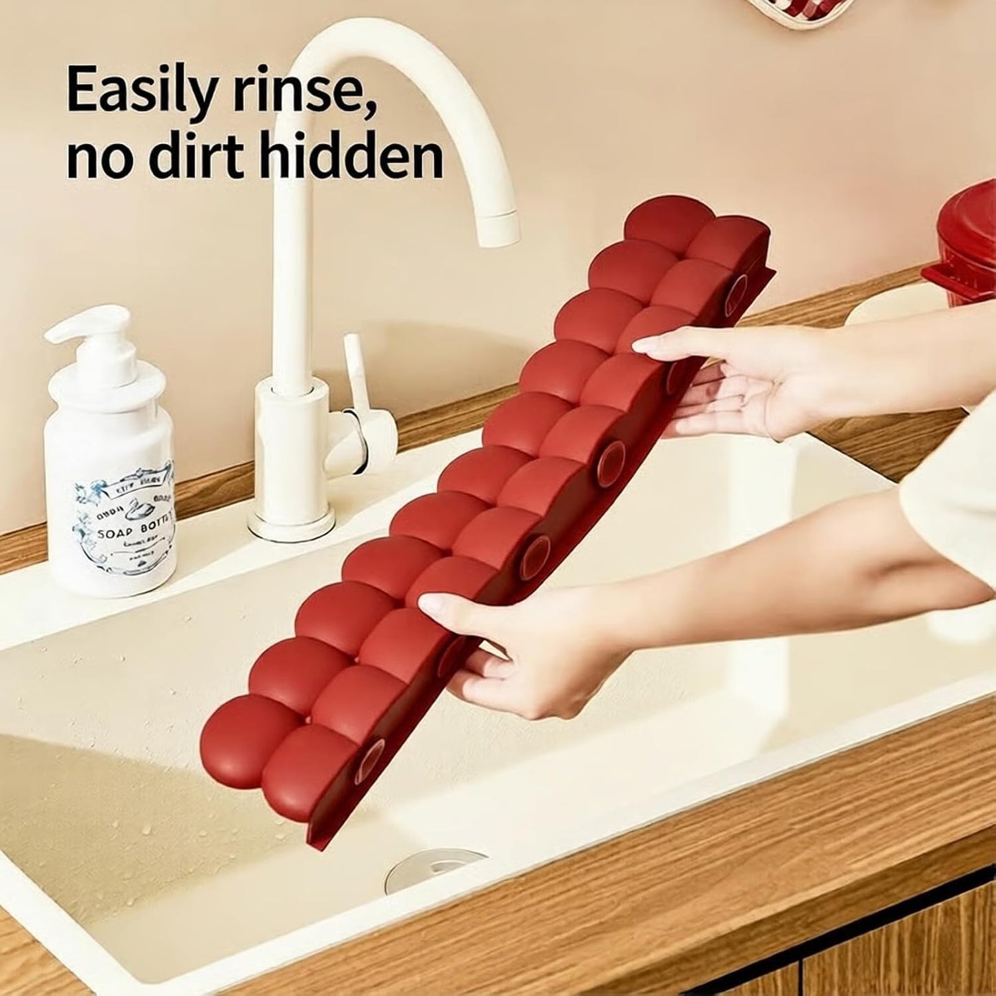 20" Silicone Sink Splash Guard with Strong Suction Cups