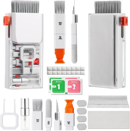 Upgraded Keyboard Cleaning Kit, 32PCS Electronics Cleaner Tool with Dust Cleaning Putty, Microfiber Cloth, Wipes-Cleaning Set