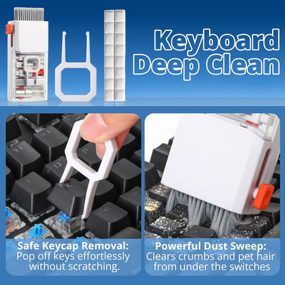 Upgraded Keyboard Cleaning Kit, 32PCS Electronics Cleaner Tool with Dust Cleaning Putty, Microfiber Cloth, Wipes-Cleaning Set