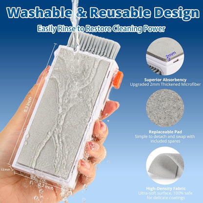 Upgraded Keyboard Cleaning Kit, 32PCS Electronics Cleaner Tool with Dust Cleaning Putty, Microfiber Cloth, Wipes-Cleaning Set