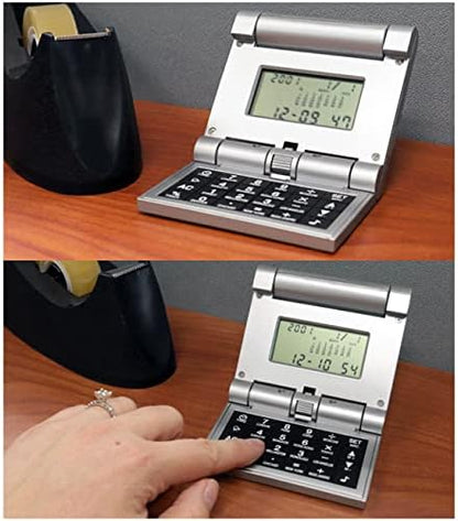 Compact and Versatile Global Travel Alarm Clock with Calculator: Your Essential Companion for Journeys Around The World