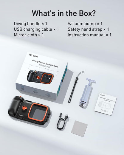 Universal Underwater Phone Case for Snorkeling and Diving Waterproof Housing for Photo & Video Handle Grip for iPhone 7-17 Pro/Pro Max/Plus/Mini, Galaxy S10-S26 Ultra/Plus and Most Phones
