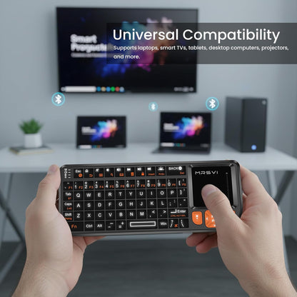 Mini Keyboard with Touchpad, Bluetooth + 2.4G Dual-Mode Ultra-Thin Portable Keyboard