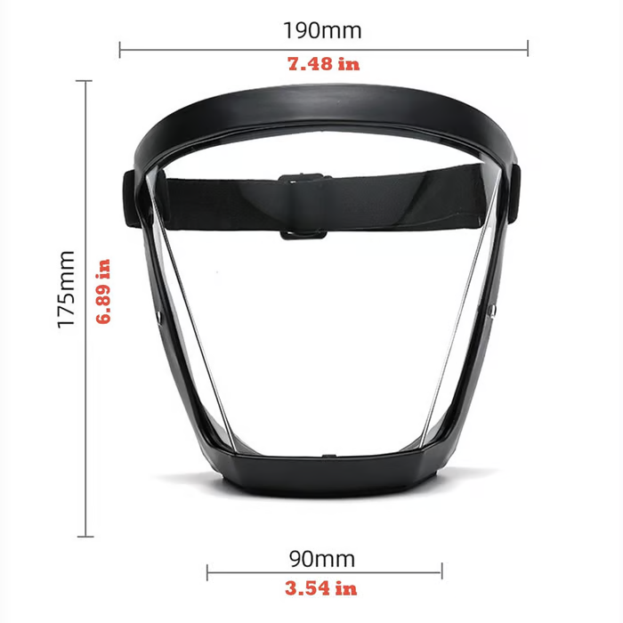 Clear HD-Visibility Anti-Fog Full Face Shield Upgraded