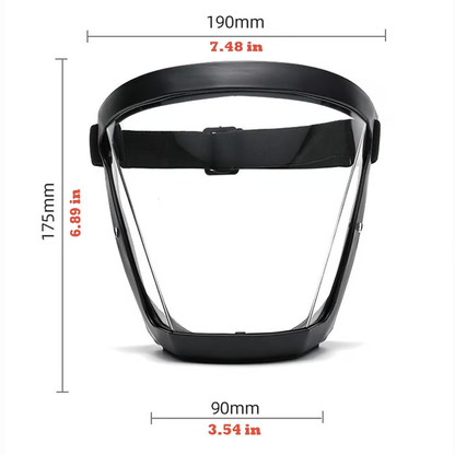 Clear HD-Visibility Anti-Fog Full Face Shield Upgraded
