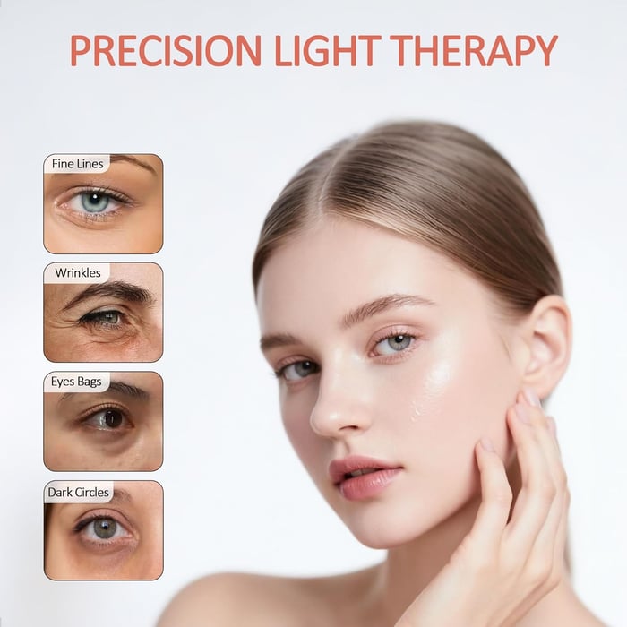 👓️Eye Care Device, 3D Eye Beauty Massager with Vibration, Microcurrent Magic Eye Beauty Pro, Relax Eye Strain, Reduce Eye Bags and Dark Circles