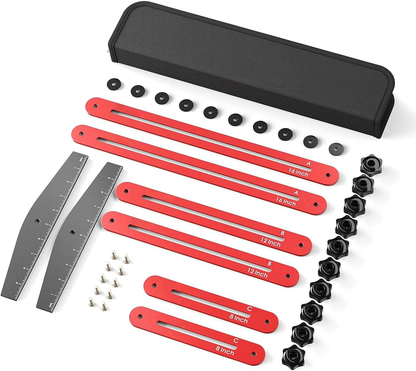 Stair Tread Jig Stair Tread Gauge Solid Aluminum Alloy with Case Adjustable Sliding Stair Tread Measuring Tool