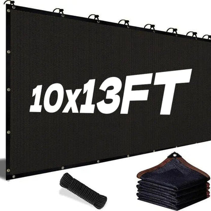 10x13 FT Sunshade Netting with Grommets - 70‑90% Shading PE Mesh Cloth for Garden, Patio, Greenhouse & Outdoor Use