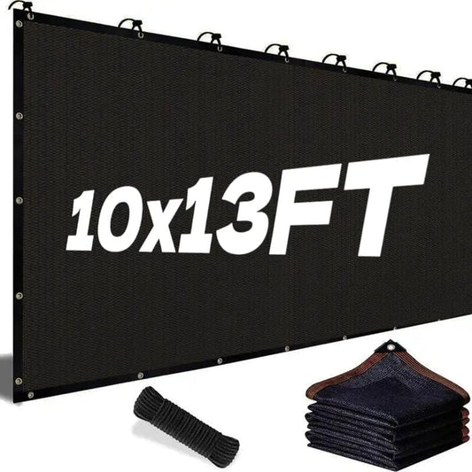 10x13 FT Sunshade Netting with Grommets - 70‑90% Shading PE Mesh Cloth for Garden, Patio, Greenhouse & Outdoor Use