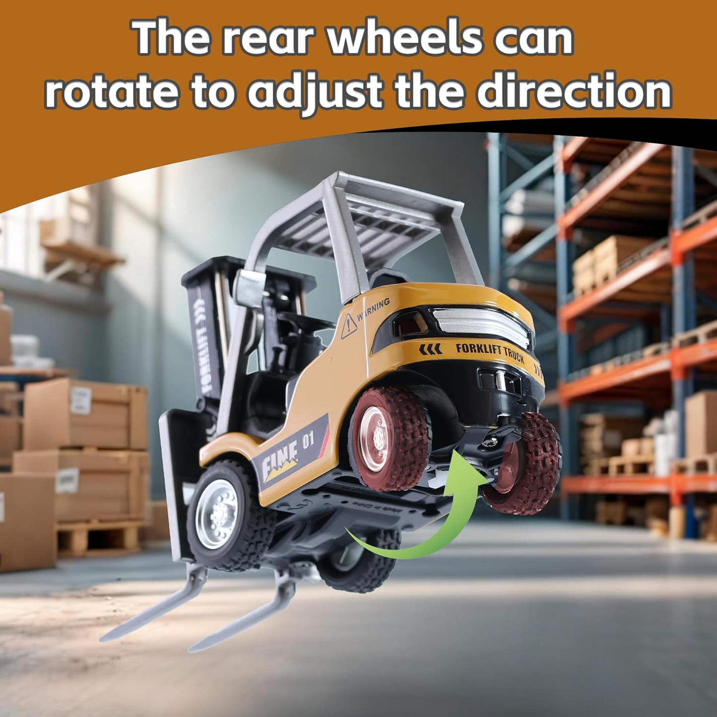 🔥1/64 Mini Rechargeable Remote Control Forklift  Truck