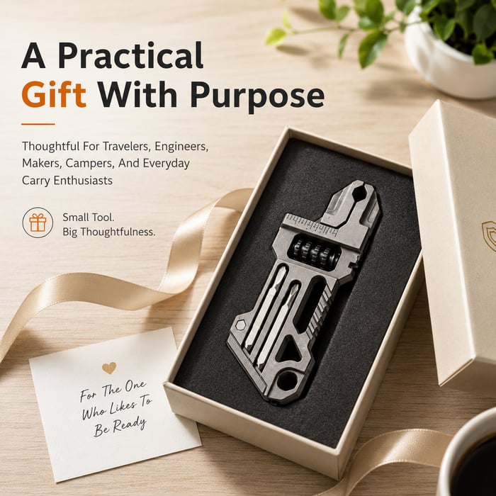 🛠️8-in-1 Titanium EDC Multi-Tool Wrench Keychain – Everyday Carry Companion for Adventure, Repair & Emergency Moments