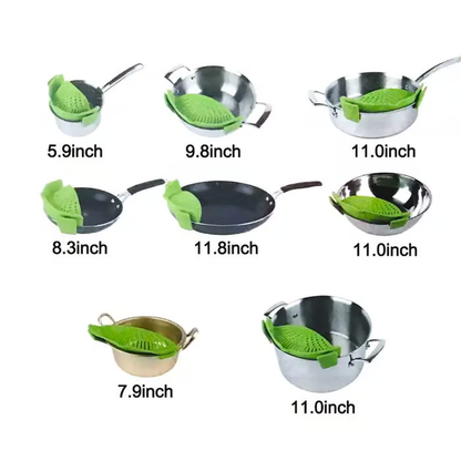 ✨️Silicone Clip-On Colander Pot Strainer for Pots Pans Bowls, Pasta Vegetable Clip-On Drainer Kitchen Strainer Tools