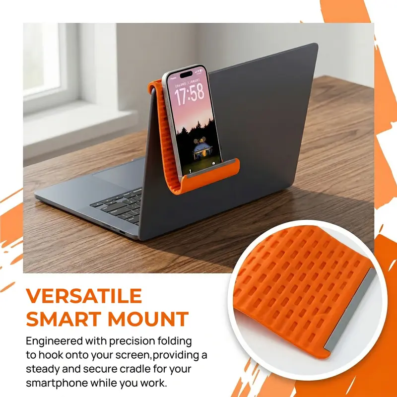 ✨️✨️Flexible Silicone Aluminum Phone Stand, Bendable Rollable Foldable Design